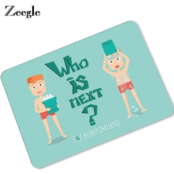 

Zeegle Door Mats Flannel Floor Mat Ice Cube Rugs Anti-slip Bedroom Bedside Foot Pads Ice Bucket Challenge Doormat Home Decor