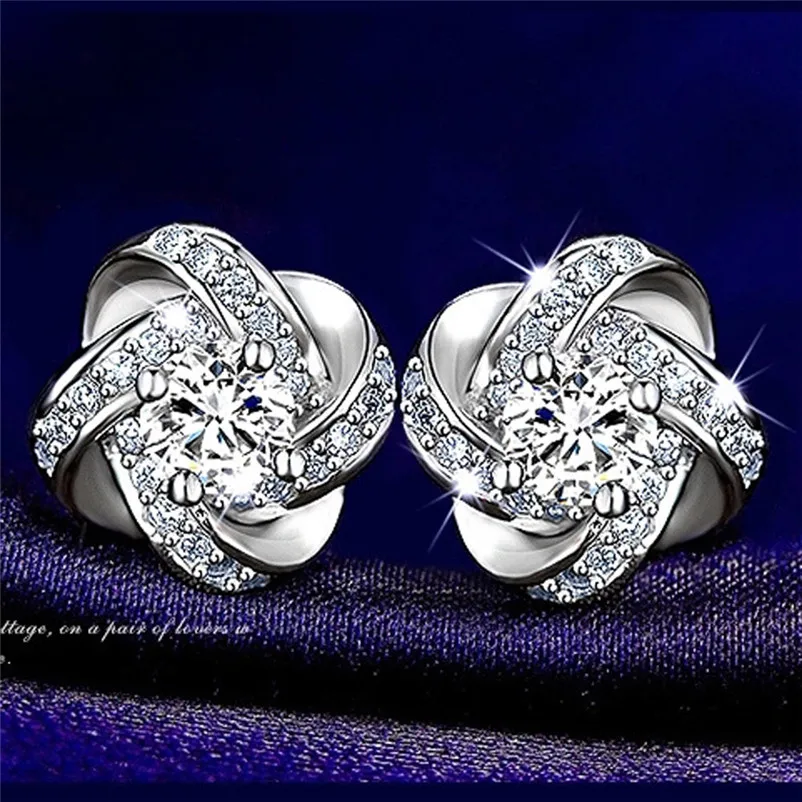 2018 Trendy earrings for women Simple Fashion Diamond Eternal Star Earrings Stud Earrings Jewelry earrings Brincos J04#N (6)