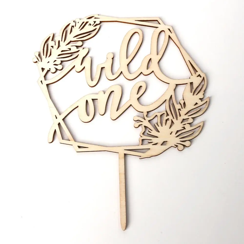 

Custom wreath wedding cake topper Wooden Birthday Party Decoration Personalized Name Rustic Cake Topper June 19