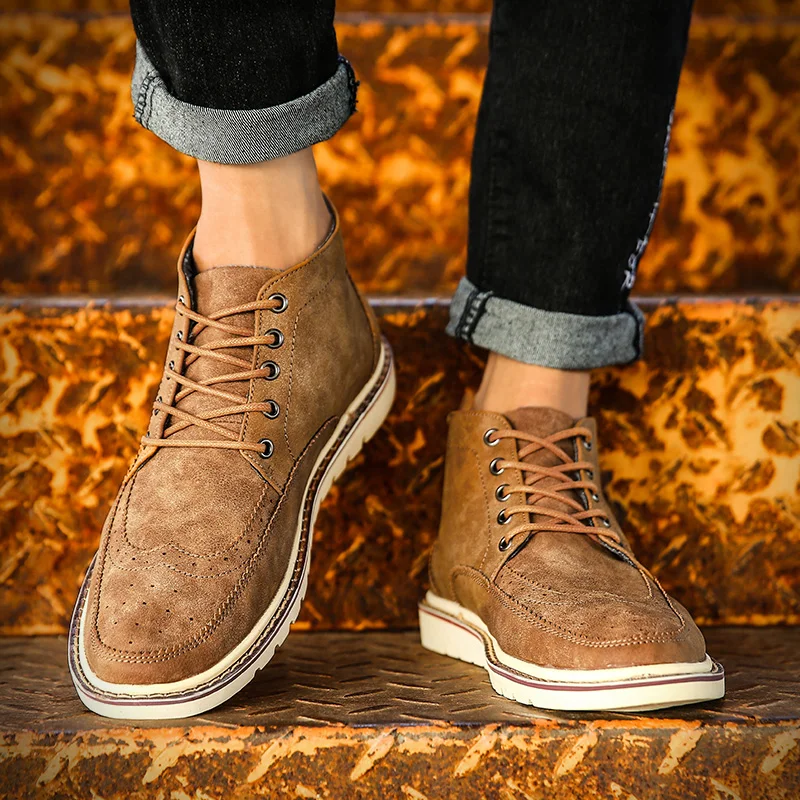 

CNFIIA Men Shoes Winter 2018 Fur Warm Snow Boots Waterproof Casual Men Footwear Chelsea Boots Suede Shoes Man Quality Footwear