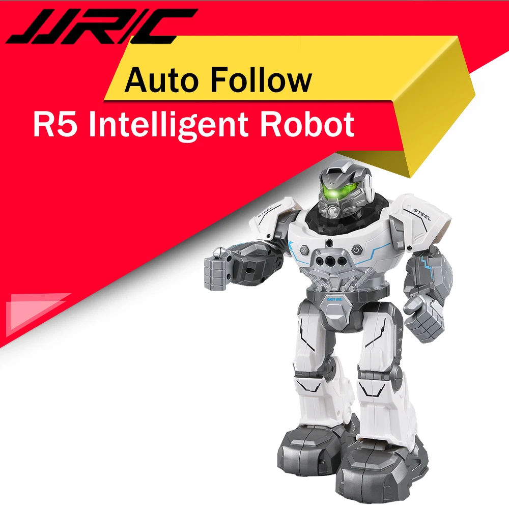 

JJRC R5 USB Charging Rotatable Arms Multifunctional Educational RC Robot Toy Blue white for Children Kids Birthday Gift