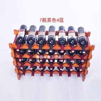 

Monolayer red wine display, wine rack, wooden wine rack, solid wood festival wedding, creative wine cabinet