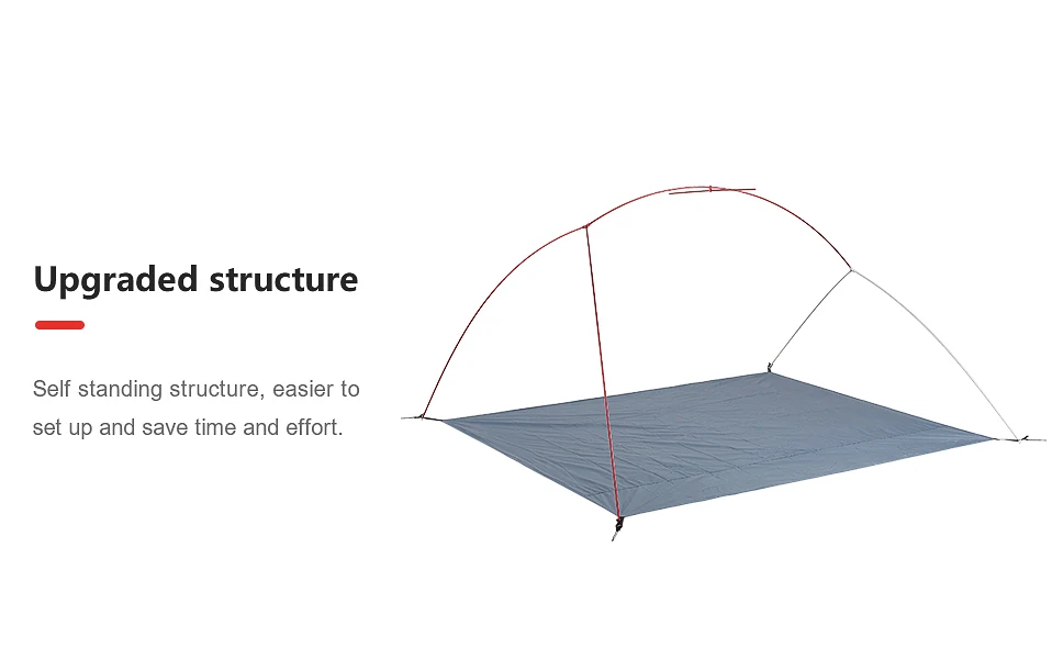 Naturehike Модернизированный облако до 2 3 человек Сверхлегкий Палатка отдельно стоящая 20D ткань открытый кемпинг палатки