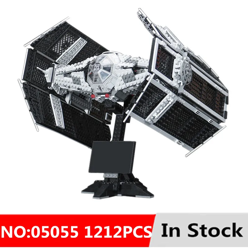 

1212pcs Star Wars Legoing diy Building Blocks Vader's TIE advanced fighter Model toys Kit Compatible with 10175 kids gift