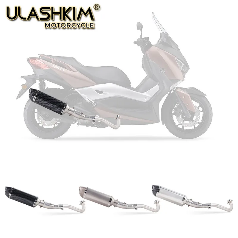 Motorcycle Full System Exhaust Muffler Escape Middle Link Pipe Slip On For yamaha XMAX300 XMAX250 XMAX400