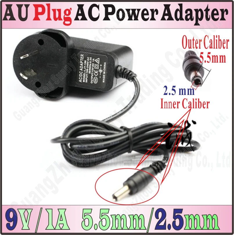 AU 9V&1A 5.5mm2.5mm
