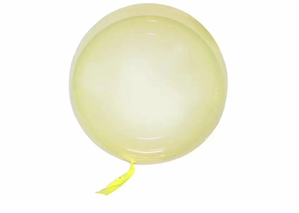 5 шт. новые круглые шары 18 дюймов Кристальные цветные прозрачные шары для свадьбы, дня рождения, вечеринки, украшения, Пузырьковые Прозрачные Шары - Цвет: yellow