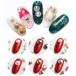 Камни для ногтей из металла шпильки полый лист Звезда Луна жемчуг 3D ногтей украшения для Аксессуары для маникюра дизайн
