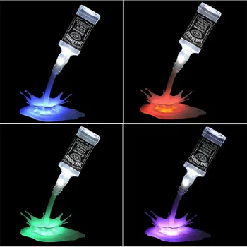 

Hot 7 Colors Changing 3D USB Led Bedroom Lighting Night Lights Visual Creative Glass Beverage Bottle Home Decor Gift Deco maison