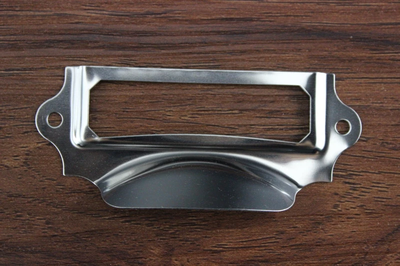Classic Polished Chrome Label Holders With Cup Pulls Office Library File Drawer Label Frame Card Holder Hardware Pull Handle Holder Frame Frames Classicholder Handle Aliexpress