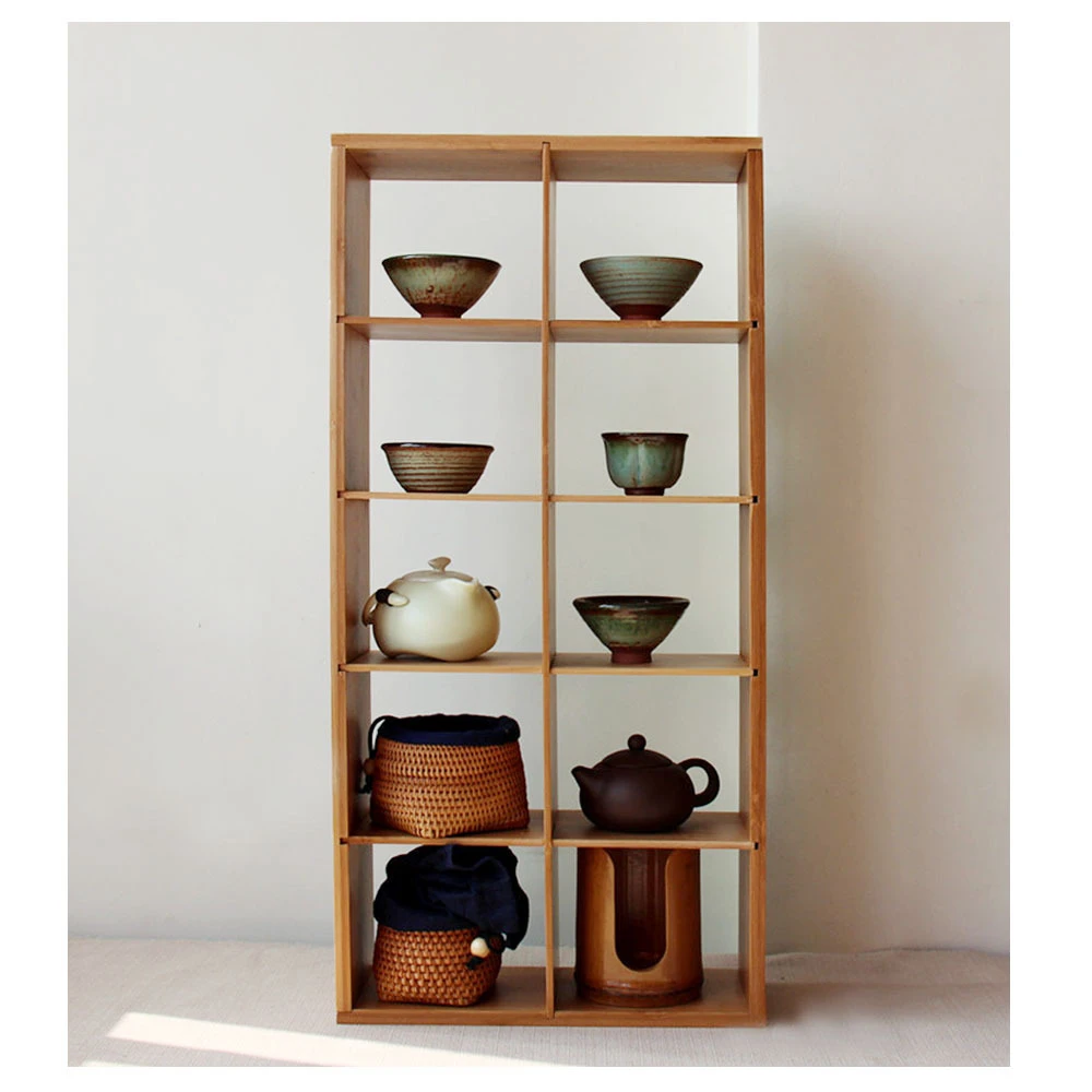 New Tier Slatted Bamboo Shelf Rack Organizer Storage Stand for Gongfu Tea Set New Tier Slatted Bamboo Shelf Rack Organizer Storage Stand for Gongfu Tea Set