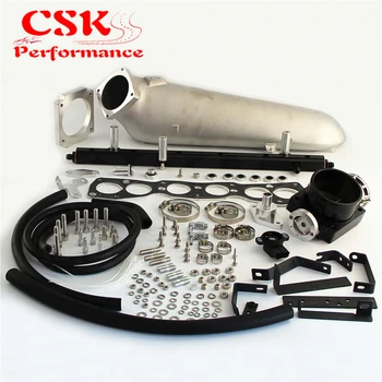 

Turbo Intake Manifold & 90mm Throttle Body With TPS Sensor & Fuel Rail Fits For 93-98 TOYOTA SUPRA 2JZ-GTE 2JZGTE JZA80