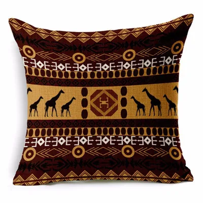 Геометрический, ацтекский наволочки для подушек, разноцветный этнический стиль, африканские женские наволочки для подушек, домашний декор, диван, сиденье из льна и хлопка, Almofada - Цвет: 4