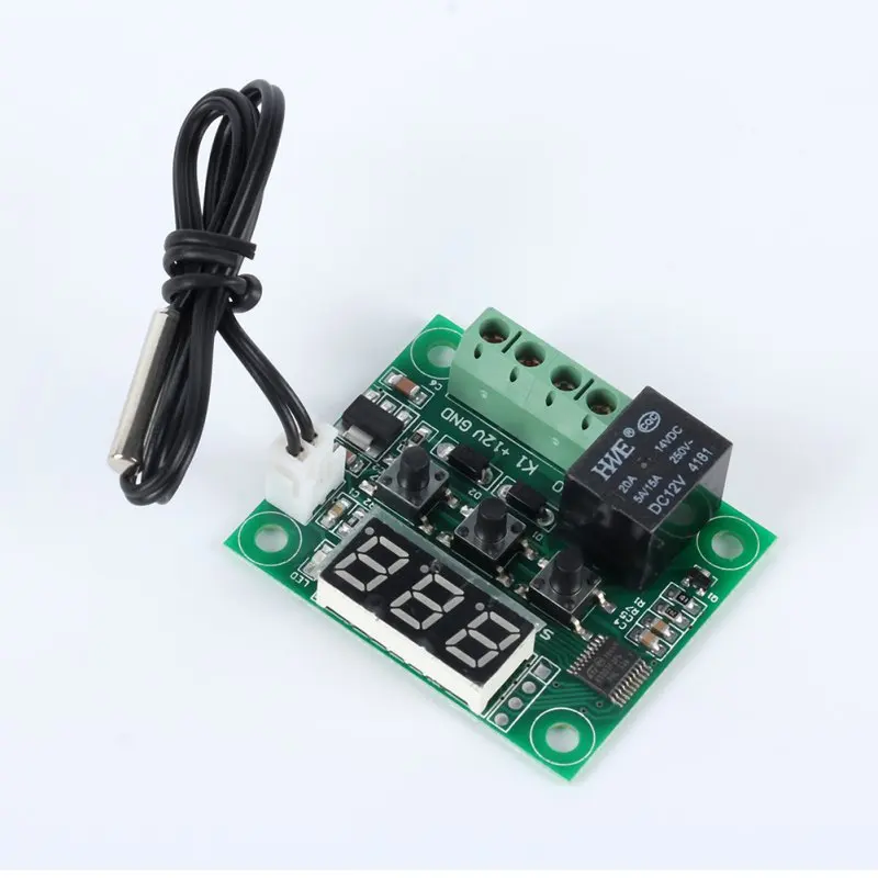 DC12V Temperature Control Switch with Digital Heat Cool Temp Thermostat