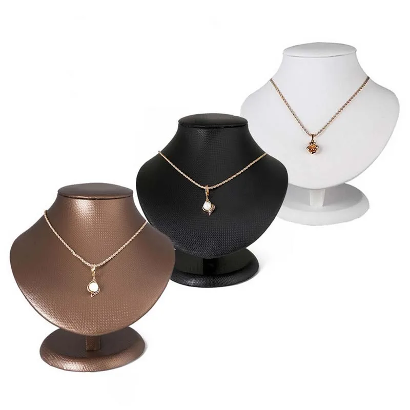 PU Leather Pendant Necklace Display Shelf Neck Model Accessories Shelf