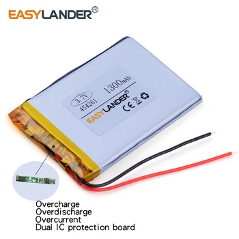 

454261 3.7V 1300mAh Rechargeable li Polymer Li-ion Battery For MP4 C430 GPS navigator logger E-book GPS speaker mobile power