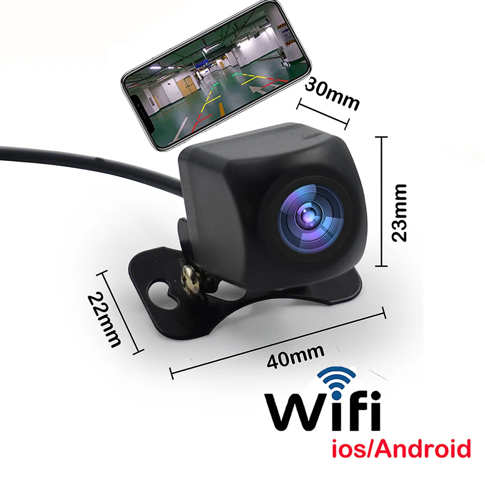 

High-quality WIFI HD Car Reverse Camera Wireless Car Rear View Camera for IOS and Android Phone With Video Recording Function