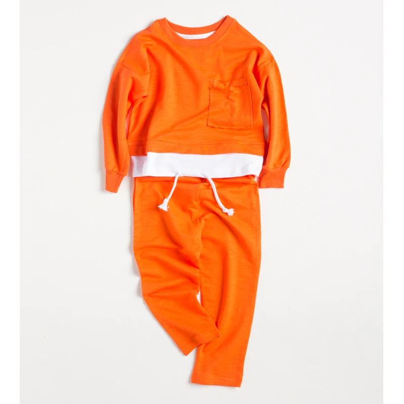 

2016 family matching girls boys sports sets clothes solid cotton unisex kids hoodies pants skirts suits child outfits 90-140cm