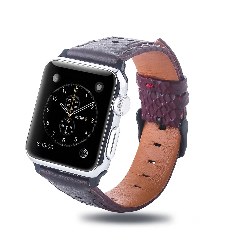 Модный кожаный ремешок для apple Watch Series 5 4 3 2 1 edition 38 40 42 44 мм Ремешки для наручных часов аксессуары для iwatch пряжка