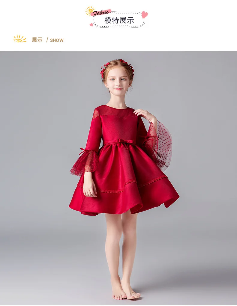 red wine flower girl dresses