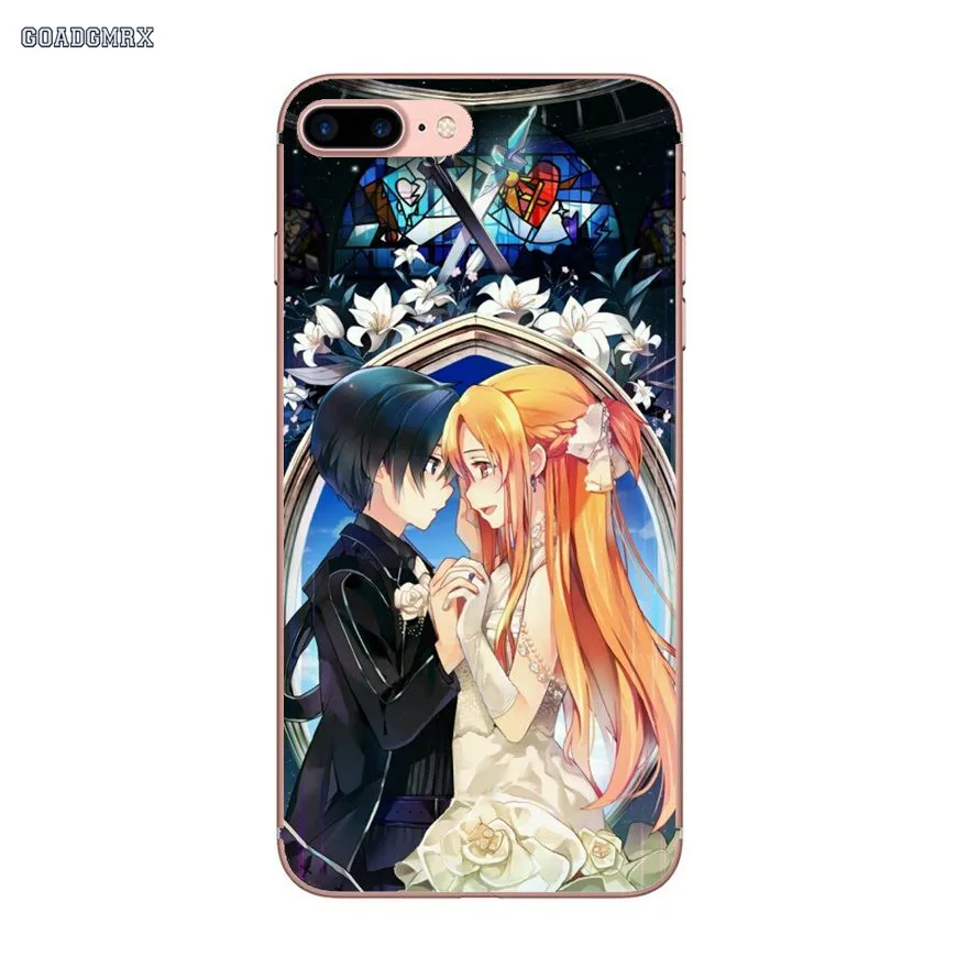 Для Samsung Galaxy S2 S3 S4 S5 Mini Alpha S6 S7 edge S8 S9 Plus J1 Grand Prime Sword Art Online Anime прозрачный мягкий чехол