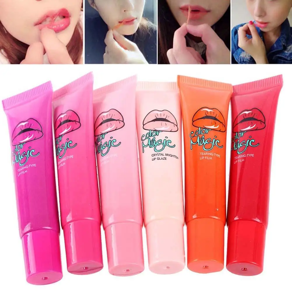 2017 New Peel off Lip Tint 6 Colors Waterproof Tattoo Lipstick Peel off