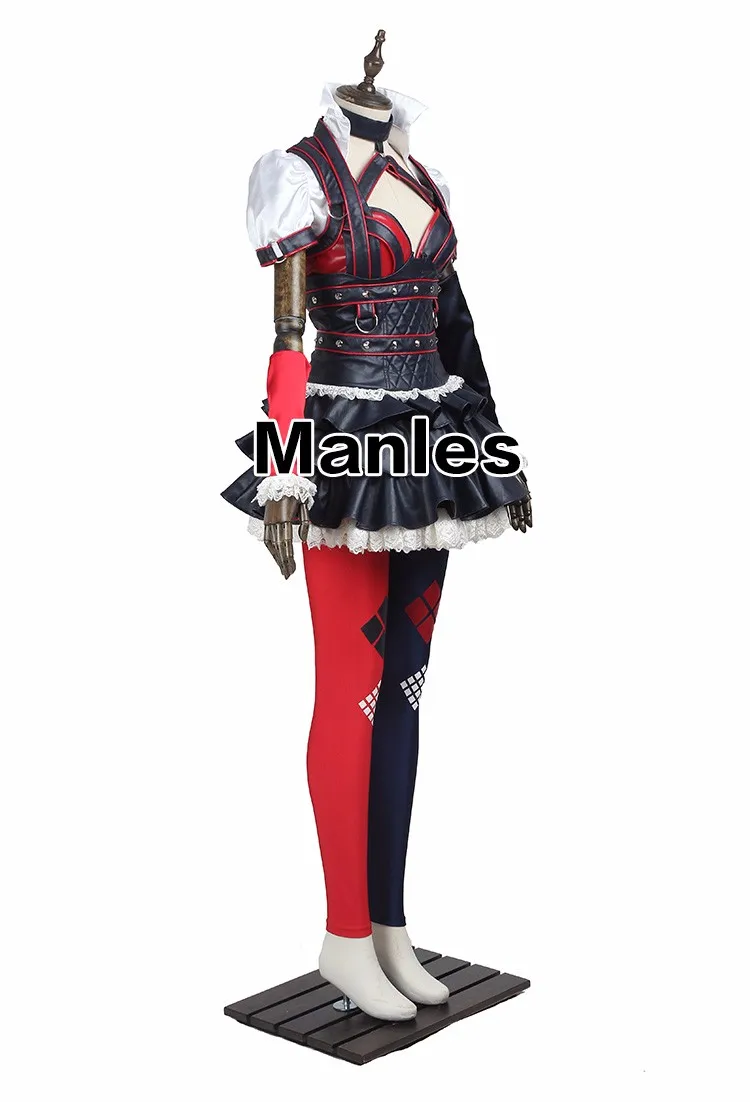 Harley Quinn Costume Cosplay Batman Arkham Knight Costume Fancy Dress Christmas Game Outfit Sexy Clown Suit Adult Women Any Size