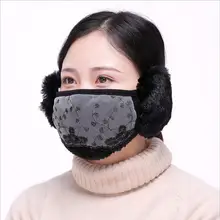 Женская защита для ушей, теплая маска для рта, зимние наушники для взрослых, ветрозащитные маски для защиты от пыли, маски для лица для защиты от гриппа, зимний респиратор