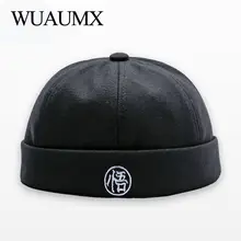 Wuaumx, унисекс, для взрослых и детей, шапка помещика, для мужчин и женщин, Китайская вышивка, шапка с дыней, тренд, Ретро стиль, карнизы, фланец, хип-хоп шапка