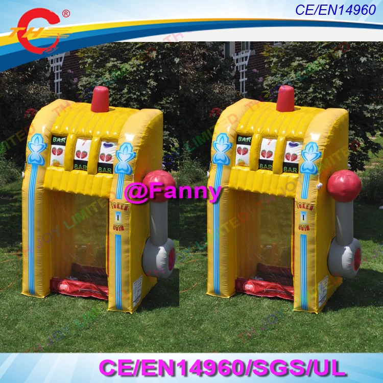 2x1.5x2.5mH inflatable cash grab machine promotional cubic inflatable money booth toy tents