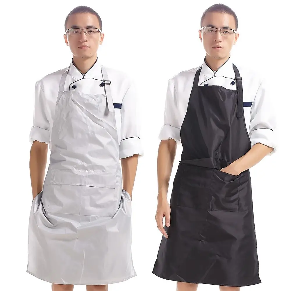 

PVC Waterproof Sleeveless Cooking Work Kitchen Chef Waiter Pocket Long Apron For Men/Women New