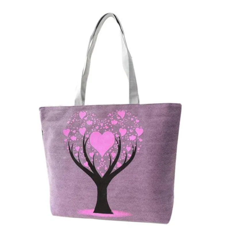

2017 Women Bag Fashion Cute Tree Printing Canvas Bags Shoulder Bag Casual Women bag bolsa feminina Dropshipping