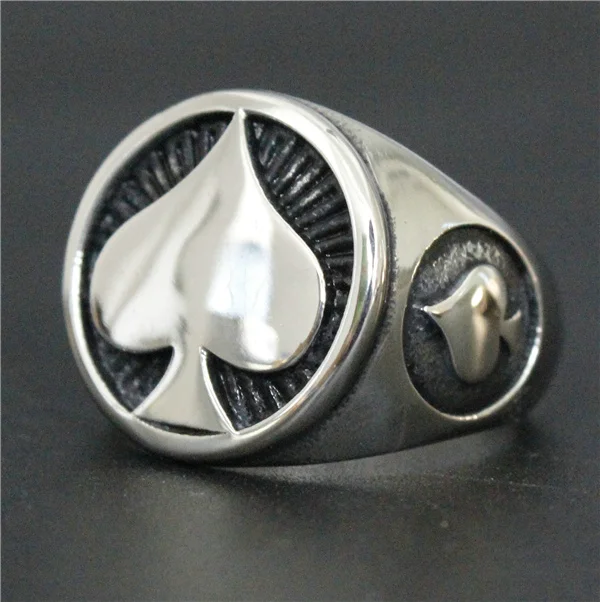 

Drop Ship Size 7~13 Fashion Cocktail Pocker Sprade Ring 316L Stainless Steel Jewelry 4 Colors Sprade Biker Ring