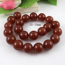 Уникальный жемчуг ювелирный магазин, красный нефрит свободные шарики, большой Размеры 18 мм Круглый Shaper DIY ювелирные изделия