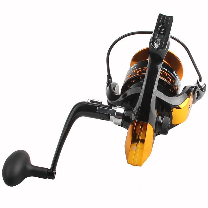 AD2000 - 9000 Series Metal Spool Spinning Reel 12BB + 1 Bearing Balls Boat Rock  Fishing Reel Pesca Wheel Without Gap RL49-0010-08