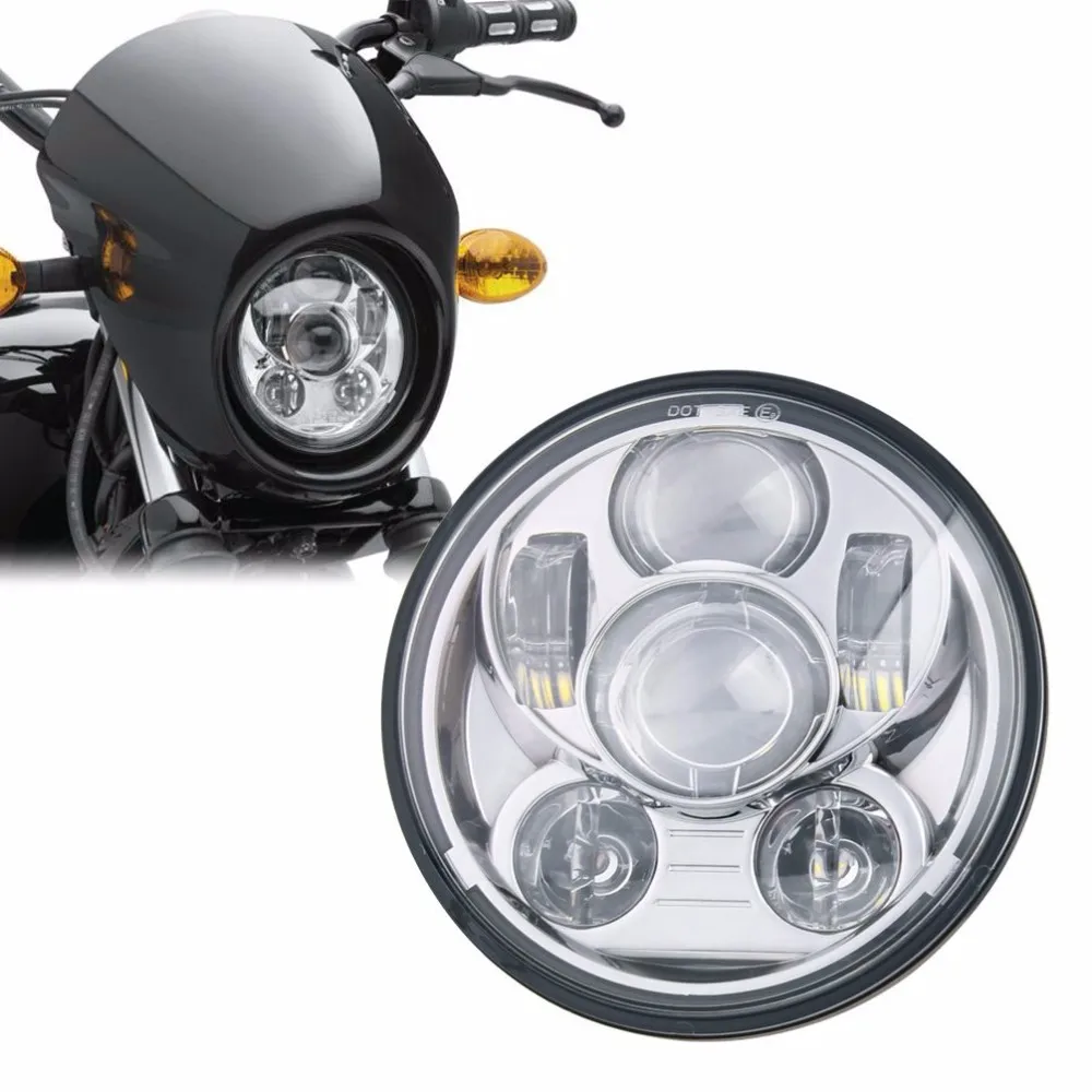 1 шт. 5 3/4 5,75 дюймов moto светодиодная фара-прожектор для moto r Daviddson мотоциклетные фары, светодиодные полосы освещения мощностью 45 Вт, хром Dyna 883 XL1200C XL