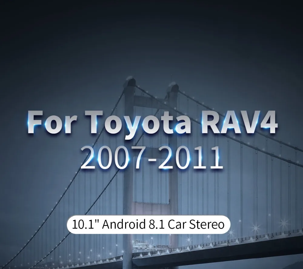 Excellent JOYING Android 8.1 4GB+64GB Octa Core support 4G stereo one din car radio player Voice Command IPS FOR Toyota RAV4 2007-2011 HD 9