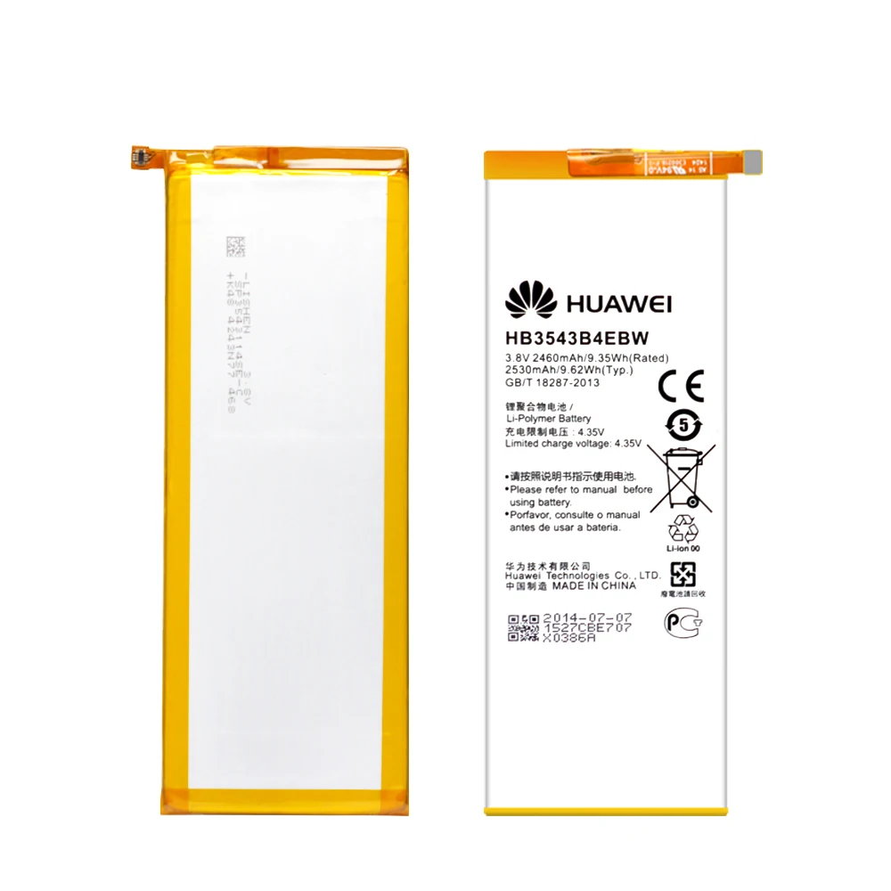 Хуа Вэй Батарея HB3543B4EBW для huawei Ascend P7 L07 L09 L00 L10 L05 L11 2460 mAh Li-Ion+ набор инструментов