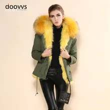 New Casual Hooded Warm Fluffy Shaggy Overcoat Coat Thick Hoodie Jacket Real Fox Fur Outerwear Free Shipping