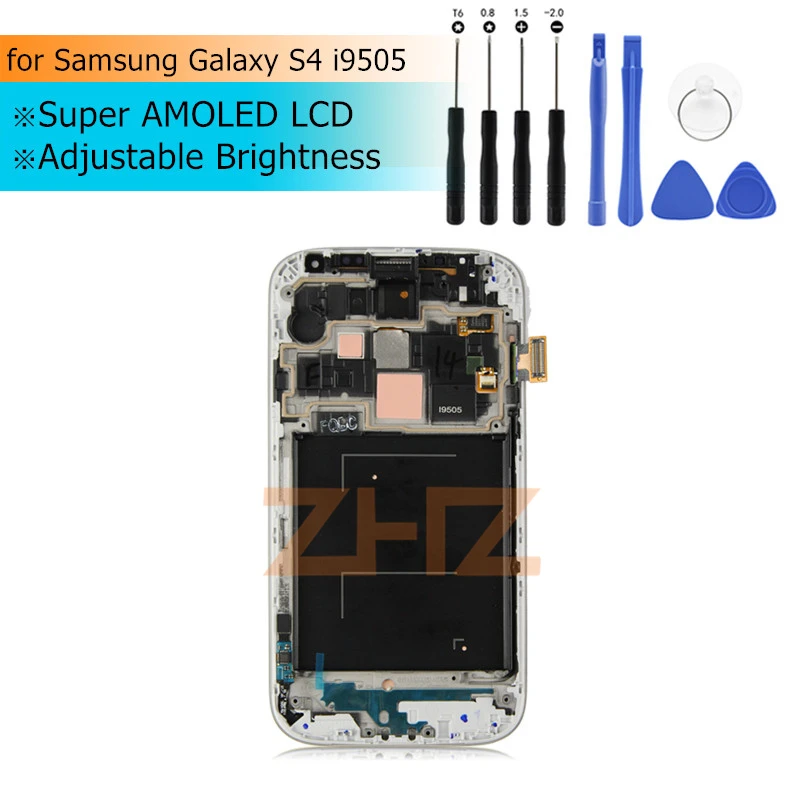 

For Samsung Galaxy S4 i9505 LCD Display Touch Screen Digitizer Assembly with Frame Bezel LCDs Display Replacement Repair Parts