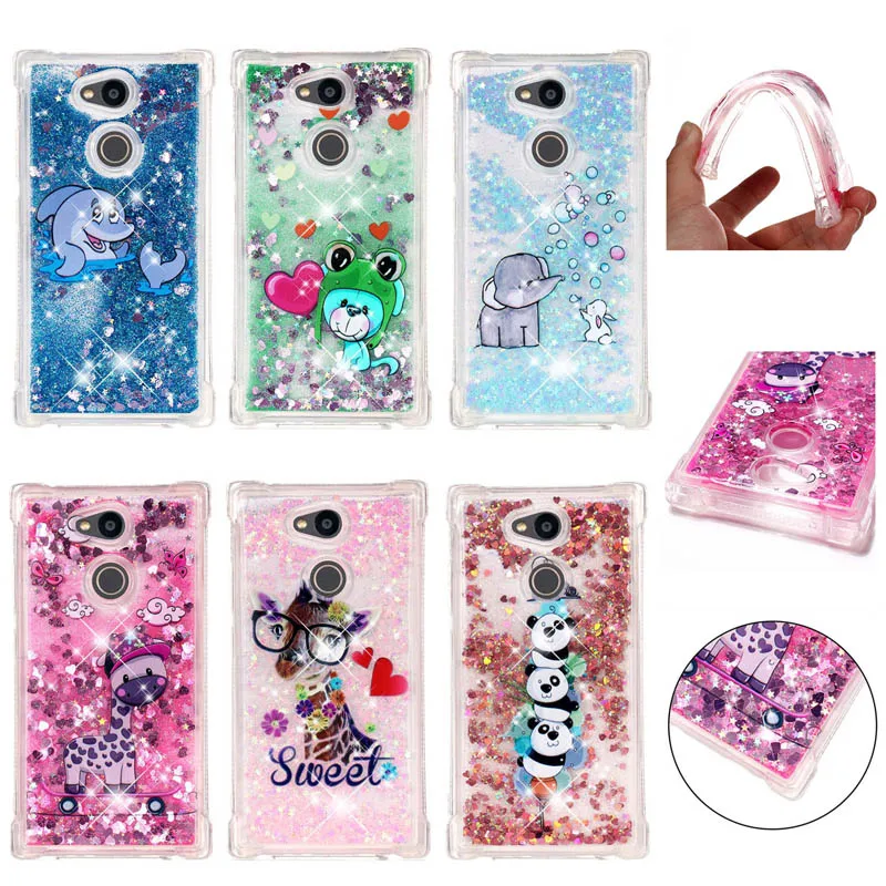 

Glitter Liquid Sand Cases Quicksand Soft TPU Silicone Cover Shell Coque for SONY Xperia L2 XA1 XA2 XZ Premium XZ1 XZ2 Compact