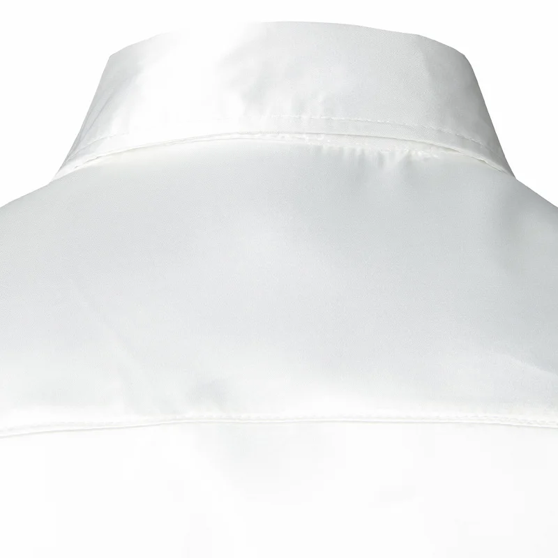 Stylish White Silk Satin Shirt Men Chemise Homme 2018 Casual Long Sleeve Slim Fit Mens Dress Shirts Business Wedding Male Shirt Stylish White Silk Satin Shirt Men Chemise Homme 2018 Casual Long Sleeve Slim Fit Mens Dress Shirts Business Wedding Male Shirt