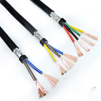 

22AWG 2/3/4/5 core Shielded cable 1meters pure copper RVVP shielded wire control cable UL2547 signal wir