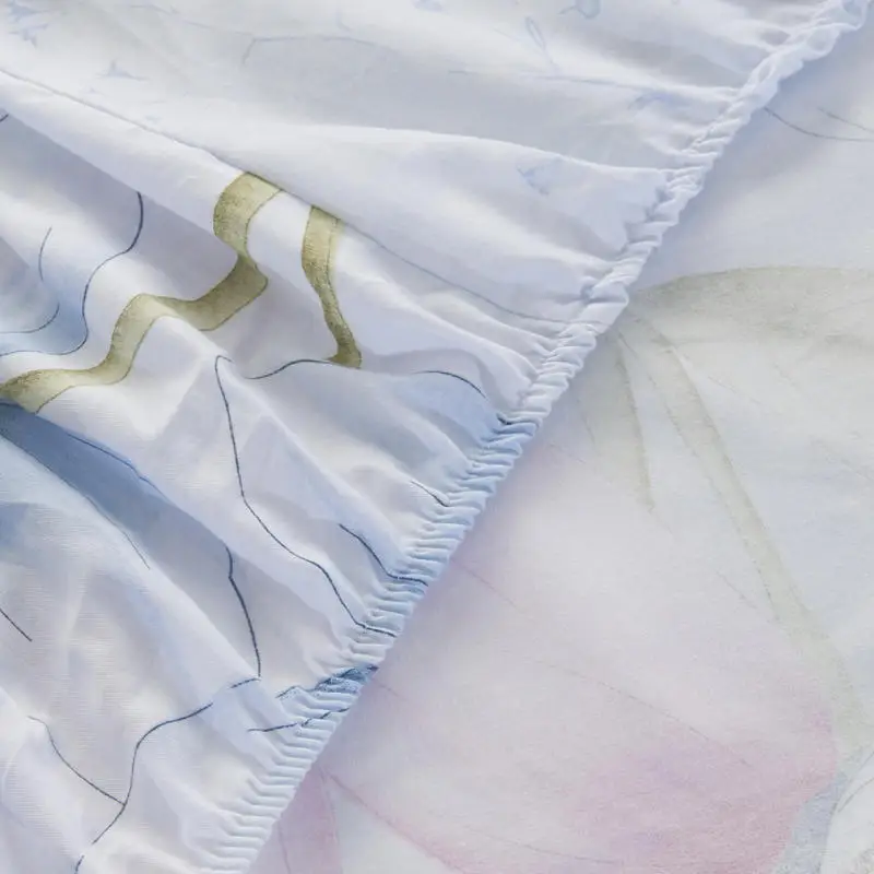 Хлопок простыня наматрасник постельные принадлежности Постельное белье простыни комплект с эластичной лентой Королева двойной один размер 160 см* 200 см
