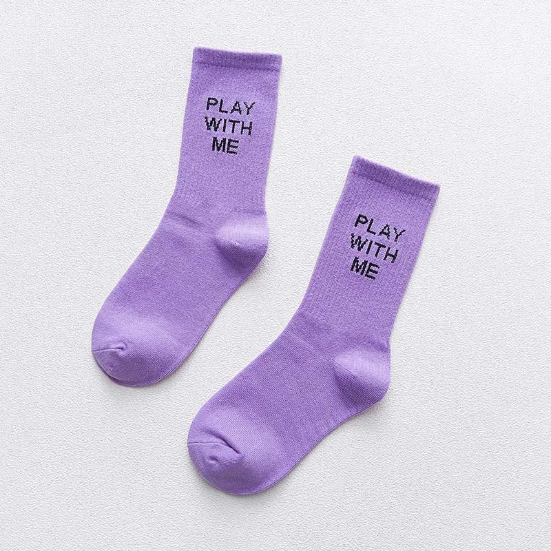 Mode-Frau-casual-Brief-Socken-neuheit-Mond-Sterne-lila-wei-schwarz-harajuku-Socken-atmungsaktive-Motion-Baumwolle(5)