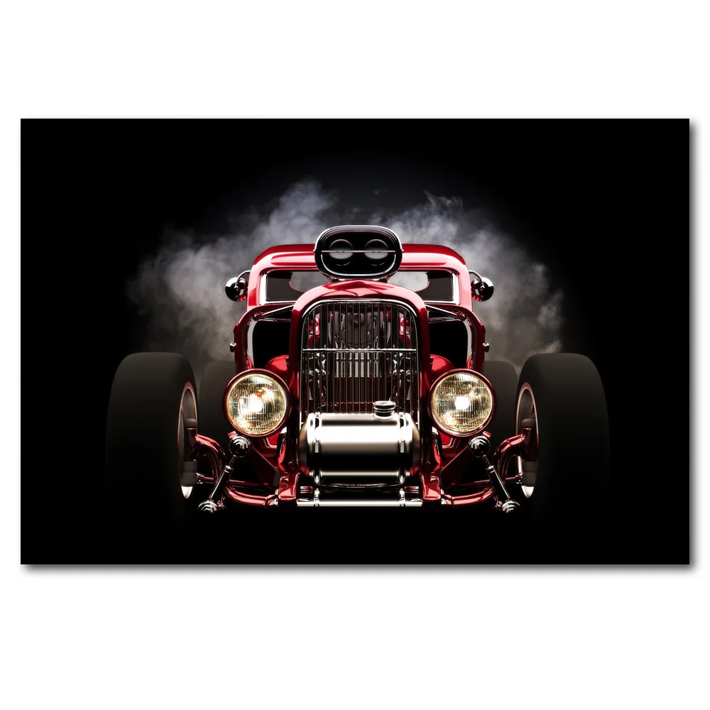 

Hot Rod Rods Custom Race Racing Car Wall Art Posters and Prints Canvas Art DIY Framed Paintings For Room Decor