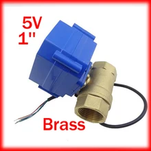 1 ''Латунные Микро электрический шаровой клапан 5В Напряжение CWX-15Q, 2 варианта двигателя, управляемого шаровой клапан DN25 диаметр 25 мм