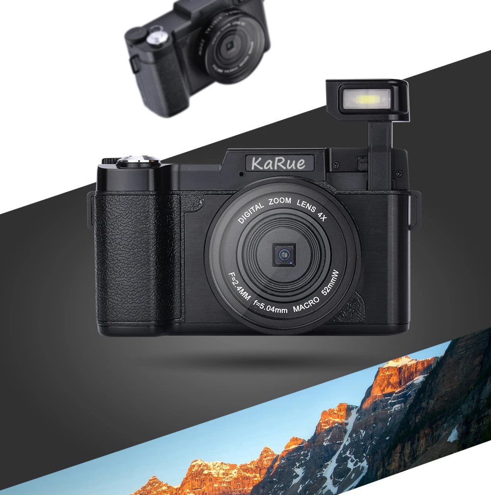 KaRue 1080P AMK-R2 24MP HD Digital SLR Camera Camcorder+Macro Lens Recording 4x Zoom 3.0\