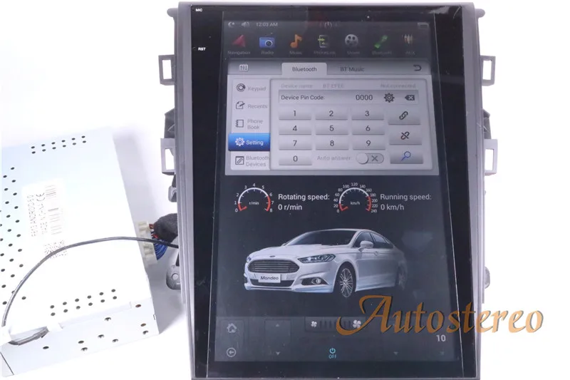 Clearance PX6 4GB RAM Tesla style Android 9.0 Car GPS Navigation For Ford Mondeo Fusion MK5 2013+ head unit multimedia radio tape recorder 16