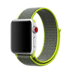Унисекс Регулируемый ремень модные аксессуары браслет Спортивная петля часы Тканые нейлоновые дышащие 38 42 мм для Apple Watch